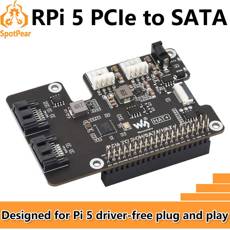 Turing Pi 2 - Raspberry Pi 5 PCIe-zu-SATA-Erweiterungskarte mit EEPROM