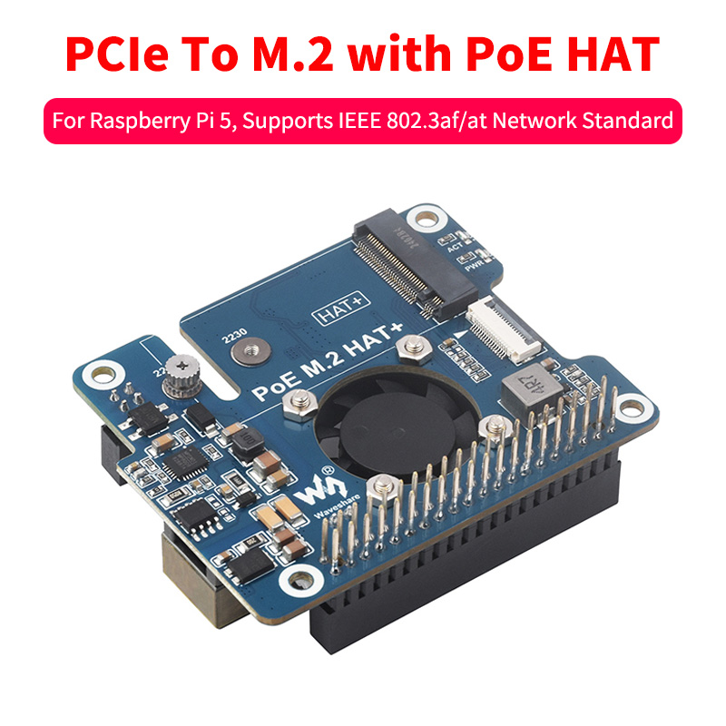 Turing Pi 2 - Raspberry Pi 5 PCIe-auf-M.2-Adapter mit PoE-Unterstützung