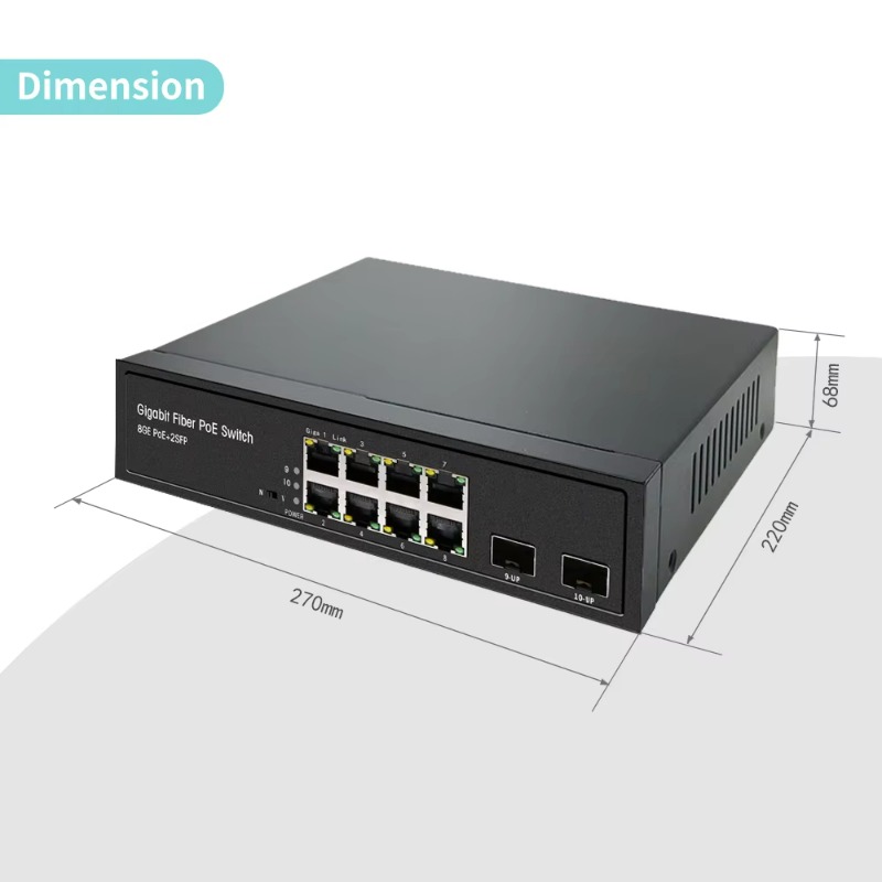 OEM ODM 8-Port Full-Gigabit-Ne – Managed Gigabit Poe Switch 8 Port 802.3At Bewertung und Preis