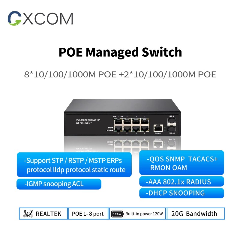Fabrik 8-Port Gigabit L2 Manag – Managed Gigabit Poe Switch 8 Port 802.3At Bewertung und Preis
