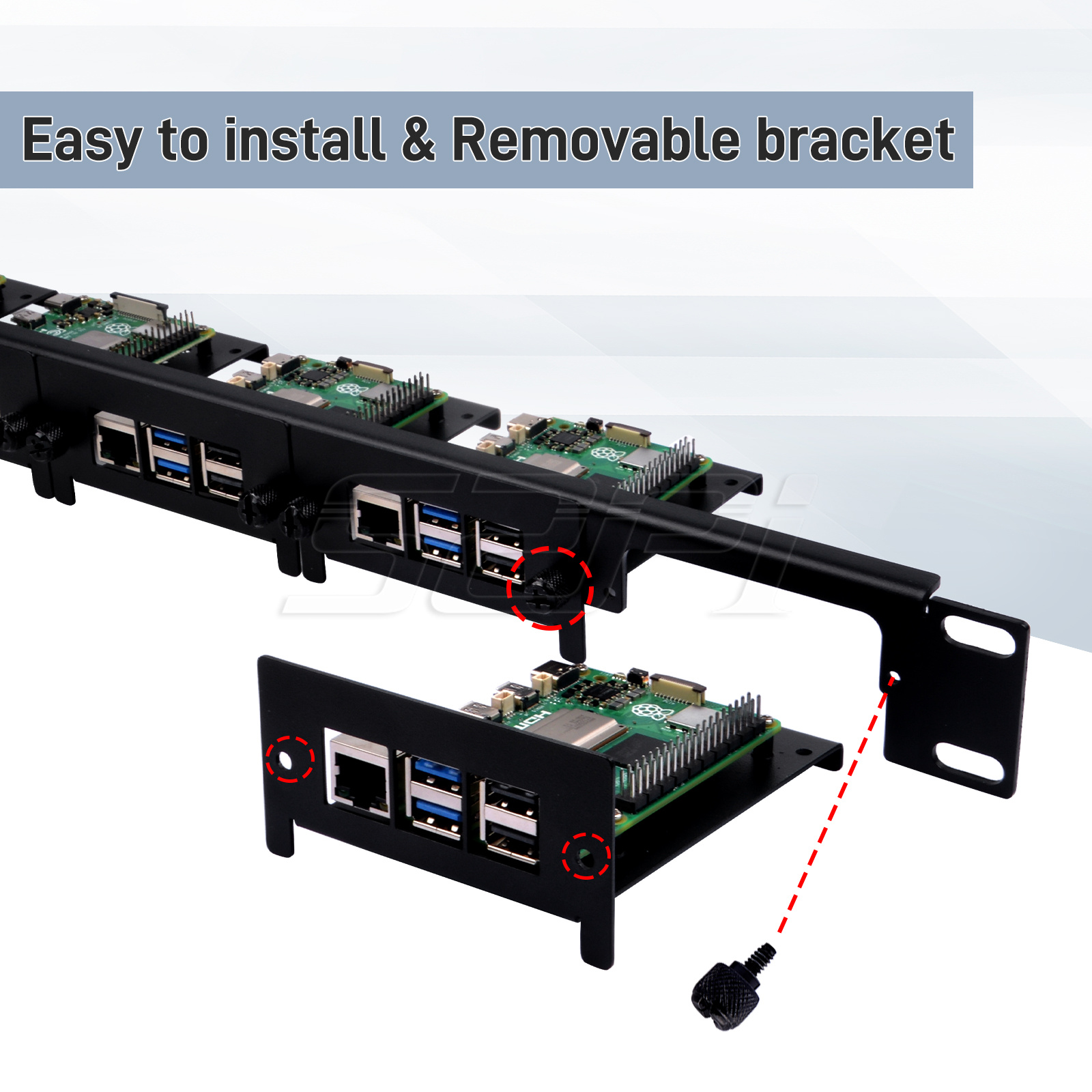 52Pi abnehmbare 1U-Rack-Halter – Deskpi Super6C Bewertung und Preis